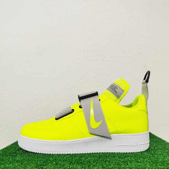 Nike Air Force 1 Utility Low Top Green Volt Shoes - Picture 5 of 8